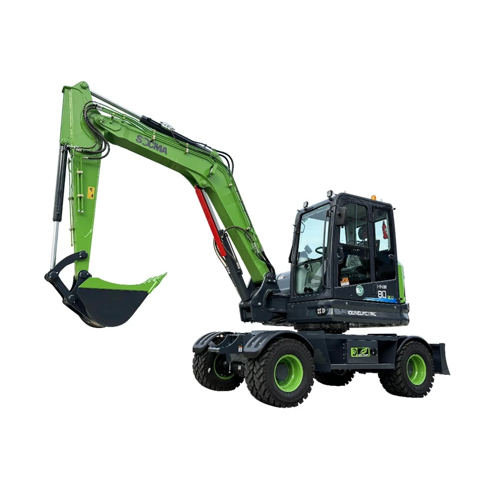 8 Ton Electric Wheel Excavator With Yuchai Engine Operating Weigh