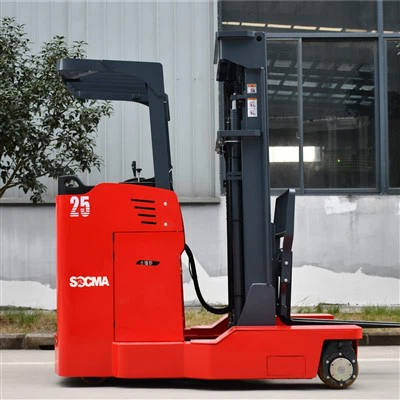 Side Loader Electric Forklift 1500kg 2000kg 3000kg Four Way Reach Stacker Forklift With Lithium Battery
