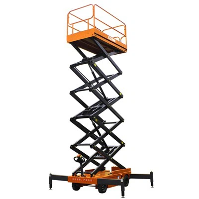 SOCMA 500kg Mobile Scissor Aerial Lifting Platform Electric Aerial Scissor Lift