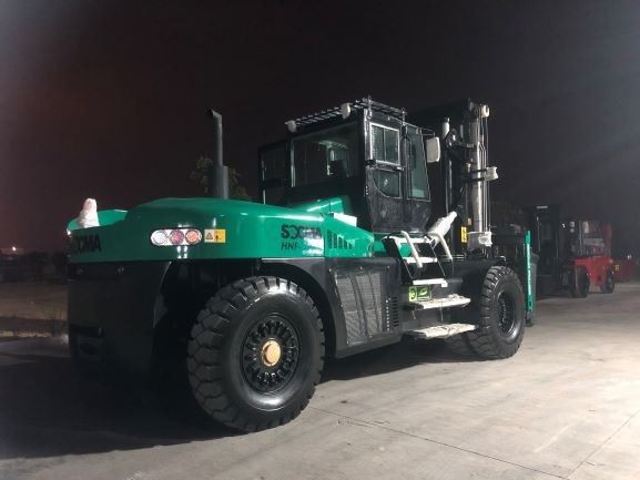 25 Ton Heavy Forklift Truck New Style Green Color