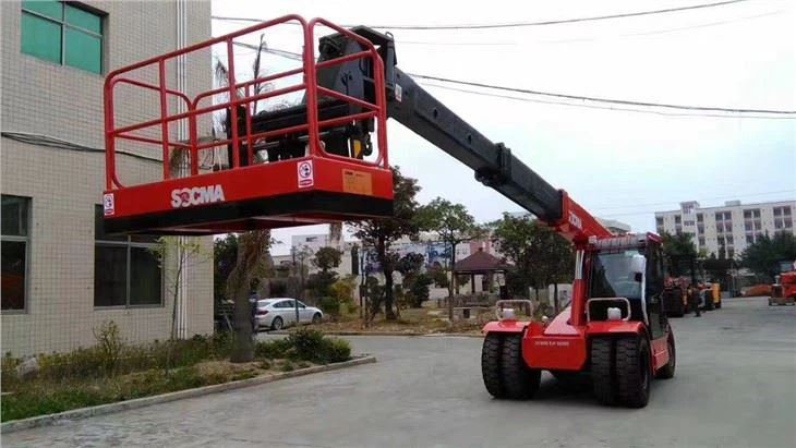 telehandler with basket