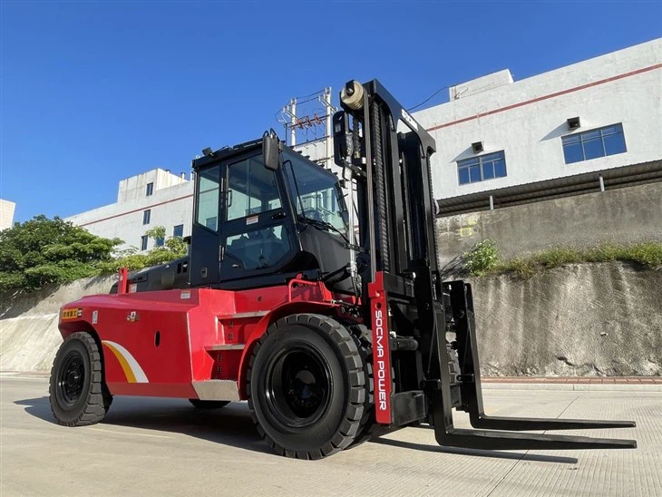 SOCMA 16 Ton Compacto Forklift With Coli Ram For Steel Factory